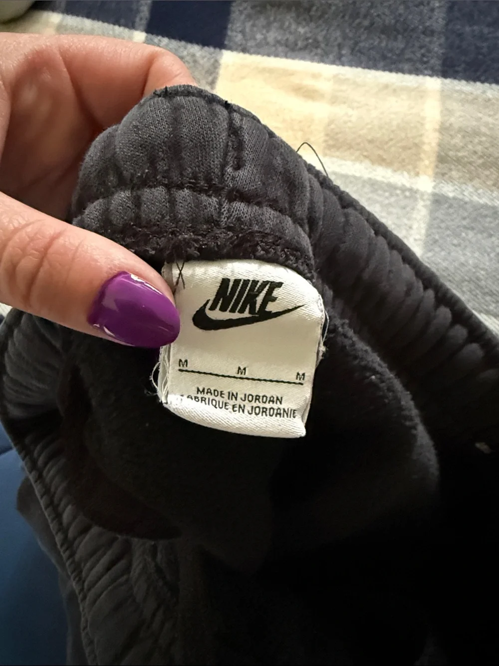 Nike Black Sweat Joggers with White Swoosh